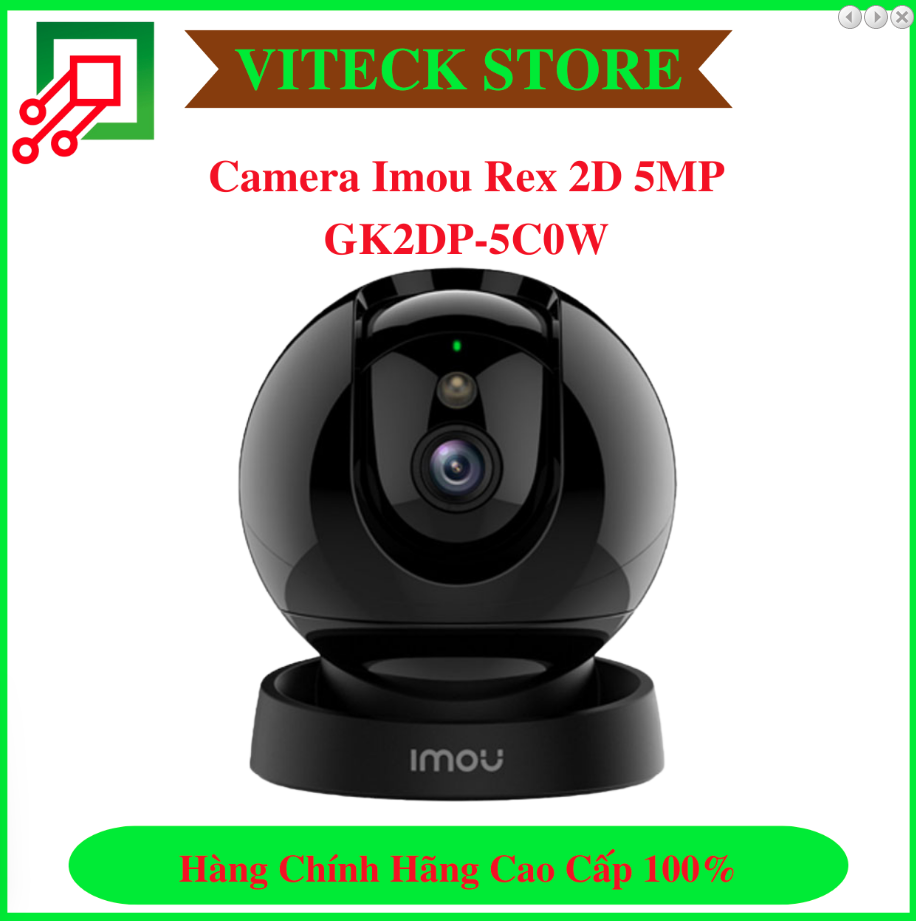 Camera thông minh Imou Rex 2D 5MP GK2DP-5C0W - Tích hợp micro thu âm và loa - Đàm thoại 2 chiều - Thiết Bị An Ninh An Toàn VITECK - Công Ty TNHH Giải Pháp Công Nghệ VITECK