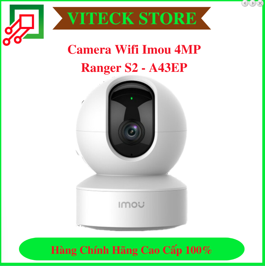 Camera Wifi Imou 4MP Ranger S2 - A43EP - Tích hợp hệ thống thông minh micro, còi, camera hồng ngoại - Thiết Bị An Ninh An Toàn VITECK - Công Ty TNHH Giải Pháp Công Nghệ VITECK