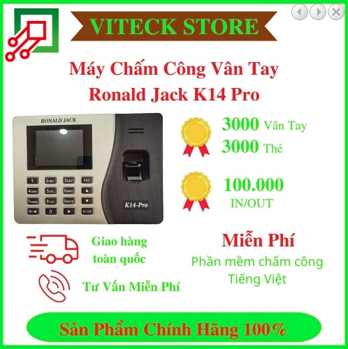 Máy chấm công vân tay, thẻ từ và khuôn mặt ZKTeco MB10VL - Thiết Bị An Ninh An Toàn VITECK - Công Ty TNHH Giải Pháp Công Nghệ VITECK