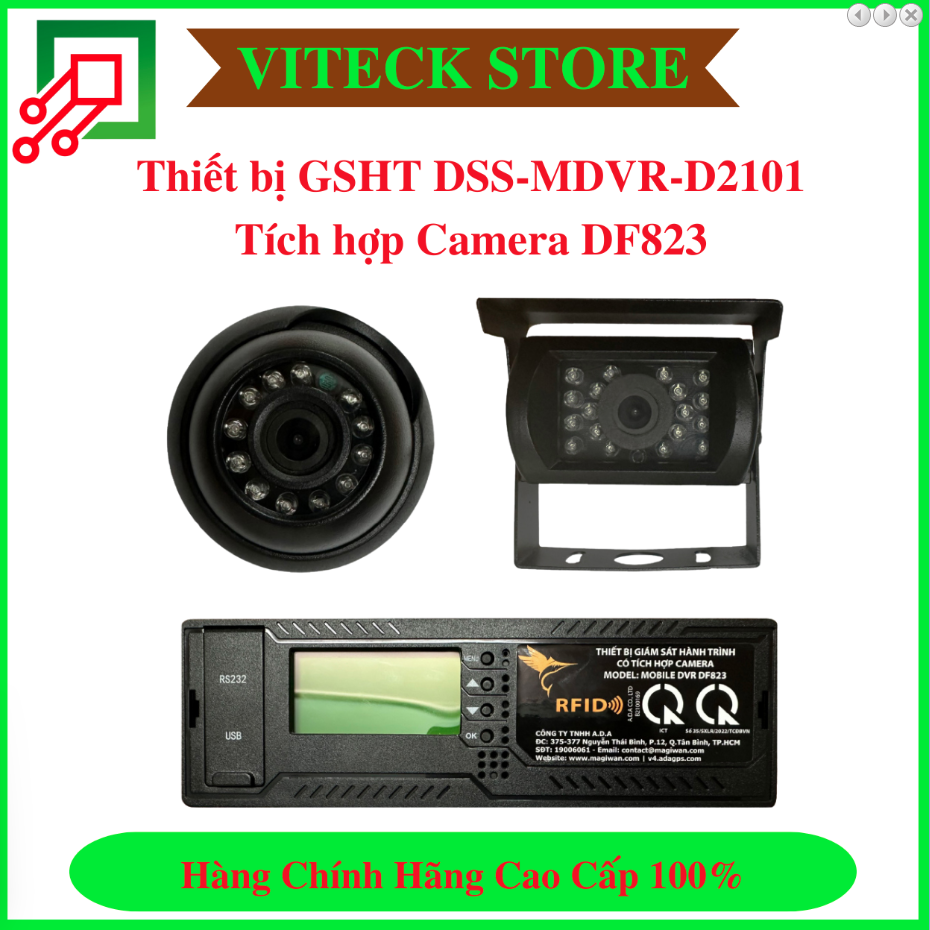 Thiết bị giám sát hành trình DSS-MDVR-D2101 - Tích hợp đầu đọc RFID, thẻ tài xế RFID - Thiết Bị An Ninh An Toàn VITECK - Công Ty TNHH Giải Pháp Công Nghệ VITECK