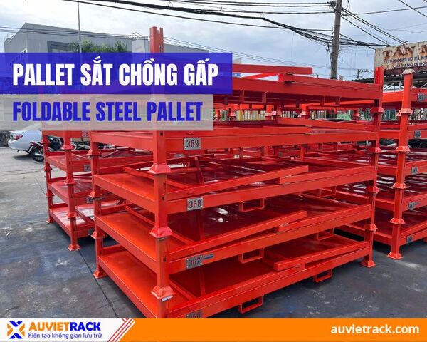 Pallet sắt chồng gấp