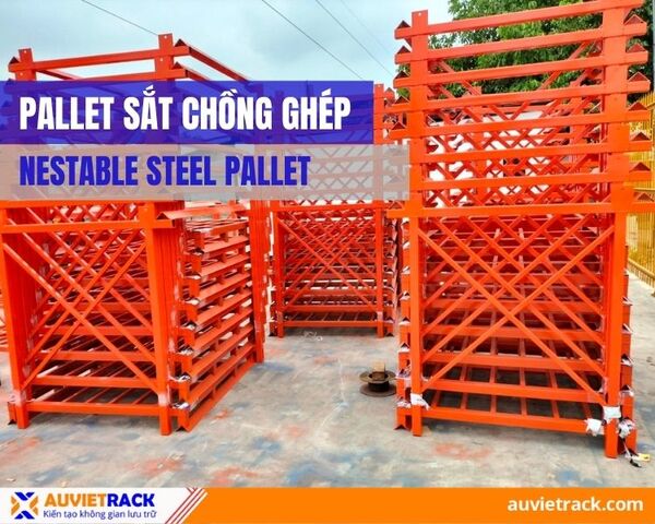 Pallet sắt chồng ghép