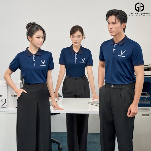 Áo đồng phục công ty vinfast tím than