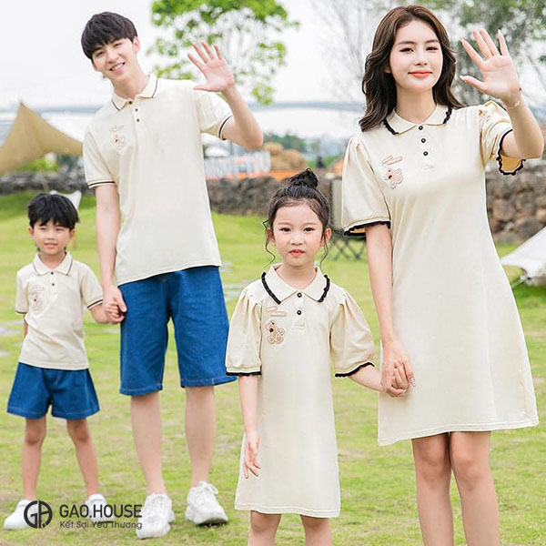 Áo đồng phục gia đình - Đồng Phục Gạo House - Công Ty TNHH Đầu Tư Thương Mại An Nhiên