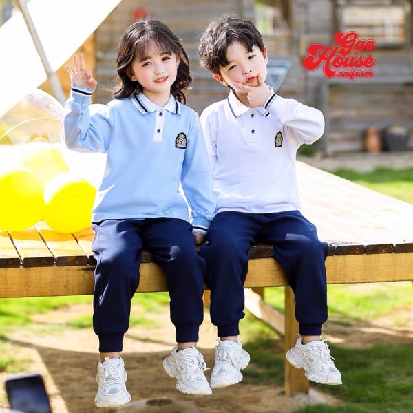 Áo đồng phục học sinh mùa đông cổ bẻ màu pastel