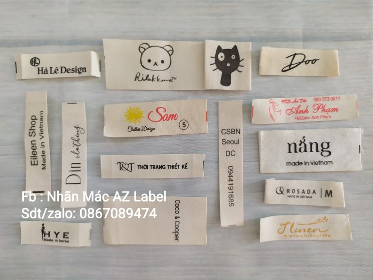 Nhãn mác in cotton