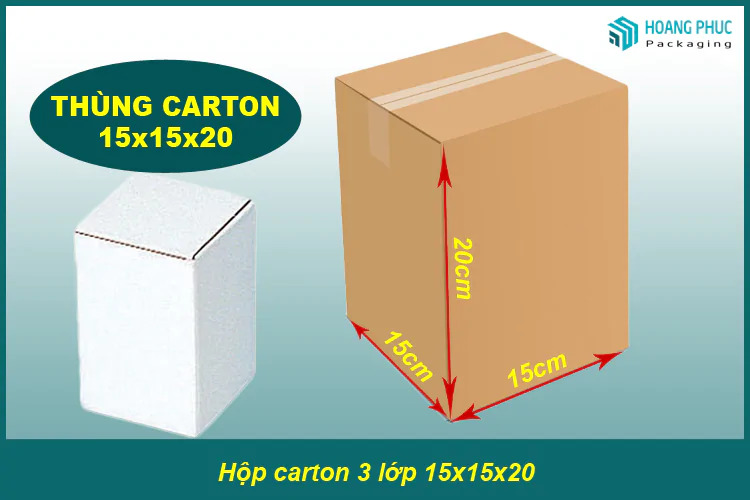 Thùng Carton 3 lớp 15x15x20