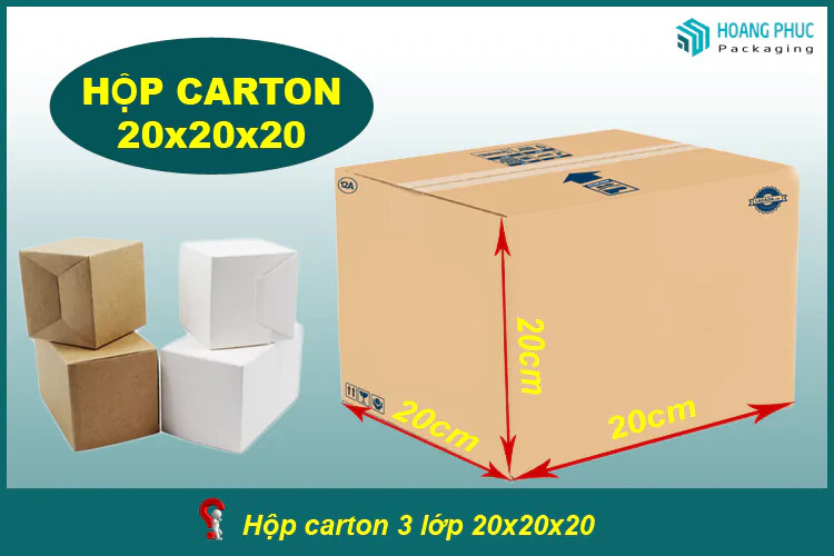 Thùng Carton 3 lớp 20x20x20