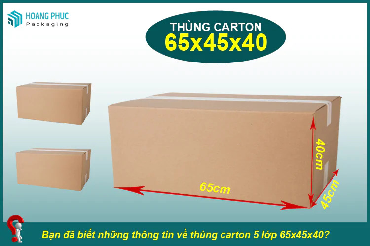 Thùng Carton 5 lớp 65x45x40