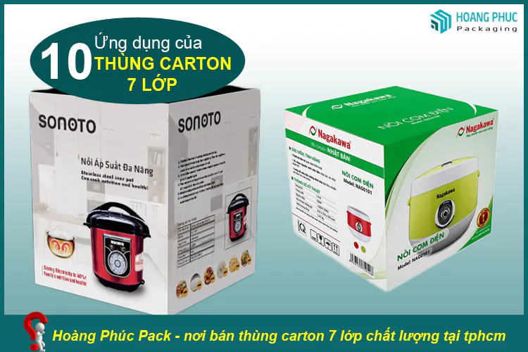 Thùng Carton 7 lớp đựng đồ gia dụng