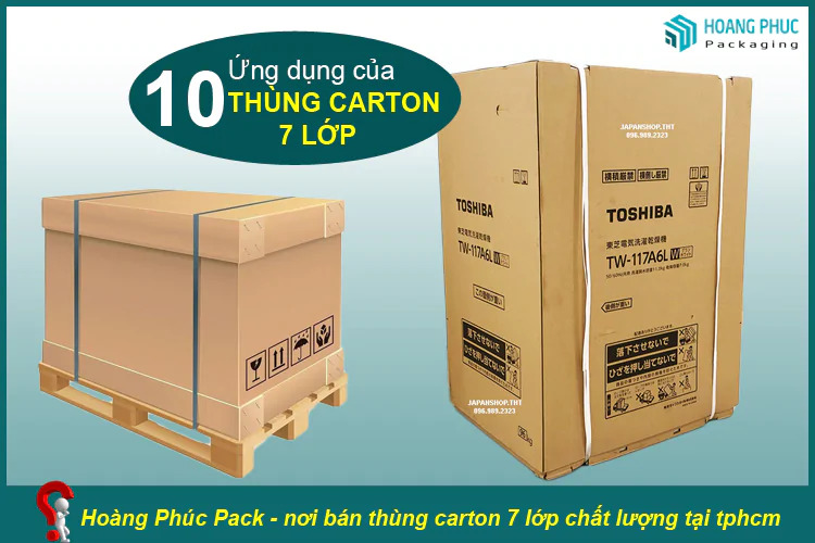 Thùng Carton 7 lớp đựng tủ lạnh