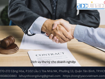 Dịch vụ thư ký cho doanh nghiệp - Công Ty TNHH Dịch Vụ Tư Vấn ACC Việt Nam - Thành Lập Công Ty - Kế Toán - Luật Sư