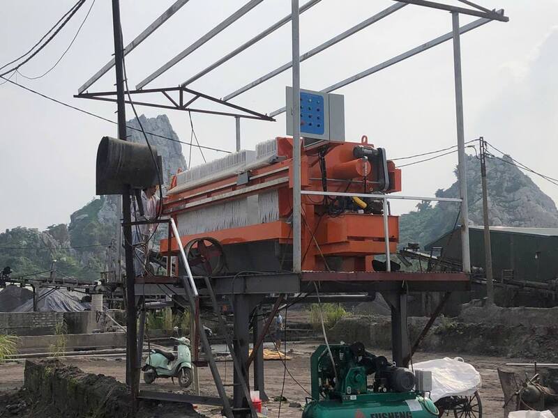 Dự án máy ép bùn tại Hải Phòng - Máy ép Bùn Khung Bản Mars - Công Ty TNHH Công Nghệ MARS VNP
