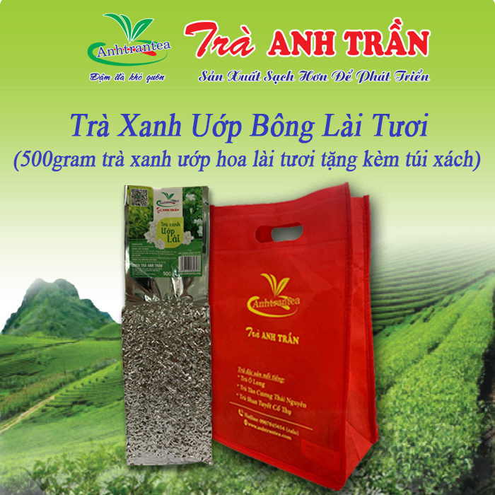 Trà xanh Ướp bông lài tươi 500g