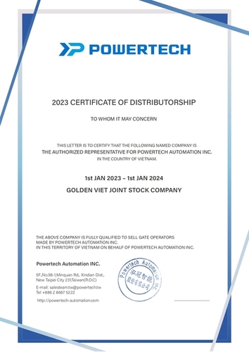 Powertech - Cửa Cổng Tự Động Golden Việt - Công Ty Cổ Phần Golden Việt