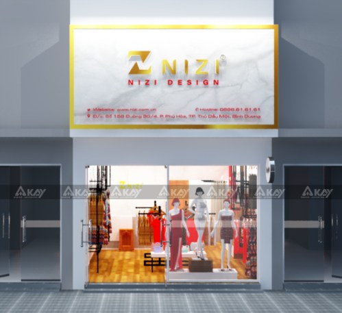 Thiết kế thi công shop thời trang Nizi - Quảng Cáo Hồ Chí Minh - Công Ty TNHH DESIGN AKAY