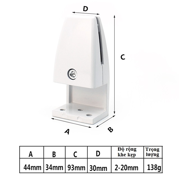 Kẹp vách ngăn - Công Ty CP Kiến Trúc Nội Thất Mộc Gia Phát