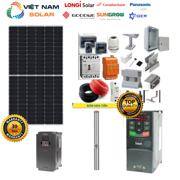 Combo Solar Pump máy bơm năng lượng mặt trời - Điện Năng Lượng Mặt Trời Việt Nam Solar - Công Ty TNHH Việt Nam Solar