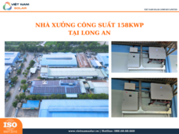 Dự án 158 kWp tại Long An - Điện Năng Lượng Mặt Trời Việt Nam Solar - Công Ty TNHH Việt Nam Solar