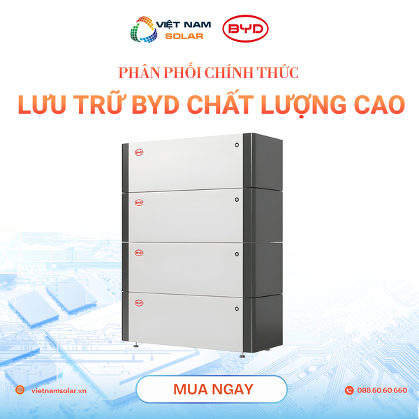 Pin lưu trữ BYD - Điện Năng Lượng Mặt Trời Việt Nam Solar - Công Ty TNHH Việt Nam Solar