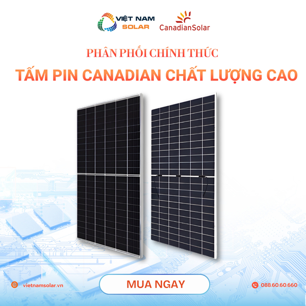 Tấm pin Canadian - Điện Năng Lượng Mặt Trời Việt Nam Solar - Công Ty TNHH Việt Nam Solar