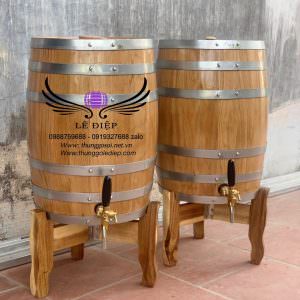 Thùng rượu gỗ sồi ngâm hoa quả - Cơ Sở Sản Xuất Thùng Gỗ Lê Điệp