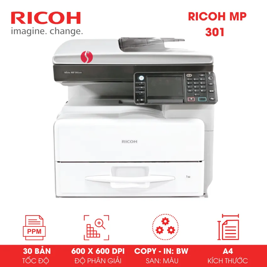 Máy Photocopy đen trắng Ricoh MP 301SP