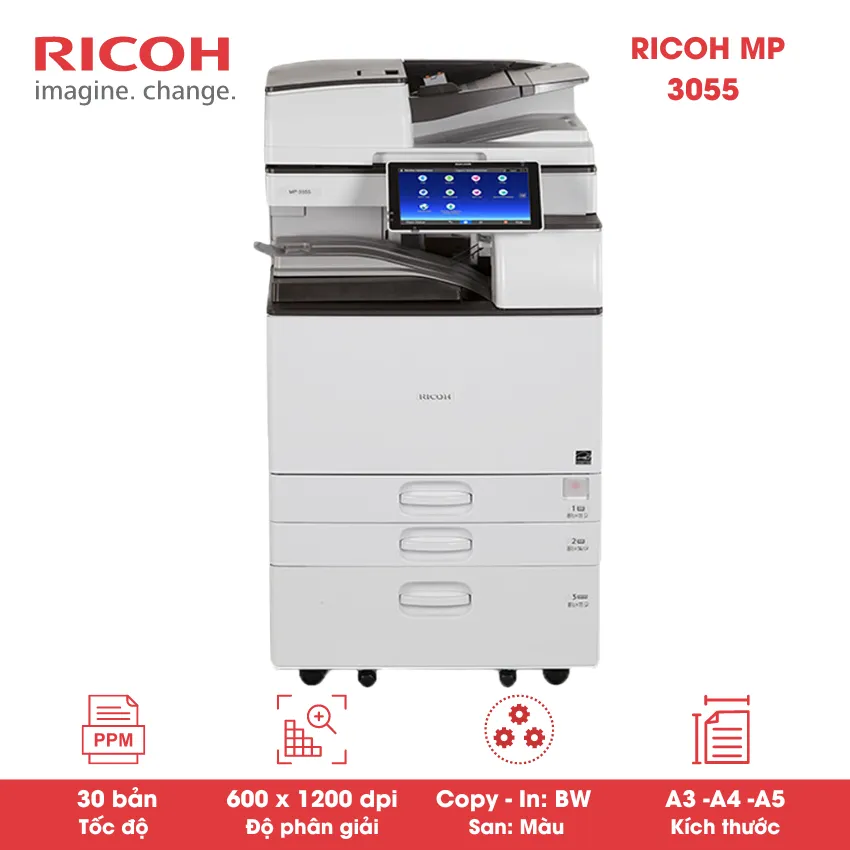 Máy Photocopy đen trắng Ricoh MP 3055