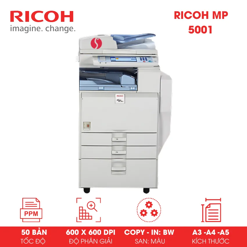Máy Photocopy đen trắng Ricoh MP 5001