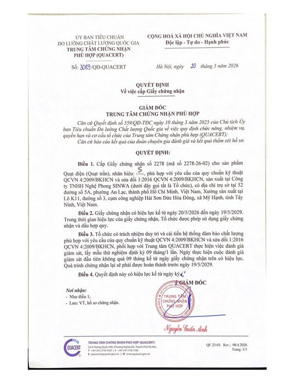 Chứng nhận hợp quy