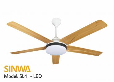 Quạt trần cánh nhựa đen led