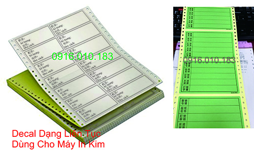 In tem dán liên tục - Chi Nhánh Đồng Nai - Công Ty TNHH Một Thành Viên Phước Khởi