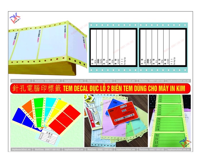 In tem Decal đục lỗ - Chi Nhánh Đồng Nai - Công Ty TNHH Một Thành Viên Phước Khởi