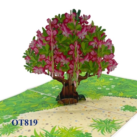 Thiệp 3D hình cây hoa đại hồng - Thiệp 3D Việt Nam - Công Ty Cổ Phần Thủ Công Mỹ Nghệ Và Thương Mại Việt Nam