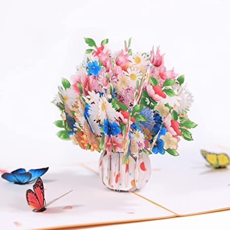 Thiệp 3D hình bình hoa dại - Thiệp 3D Việt Nam - Công Ty Cổ Phần Thủ Công Mỹ Nghệ Và Thương Mại Việt Nam
