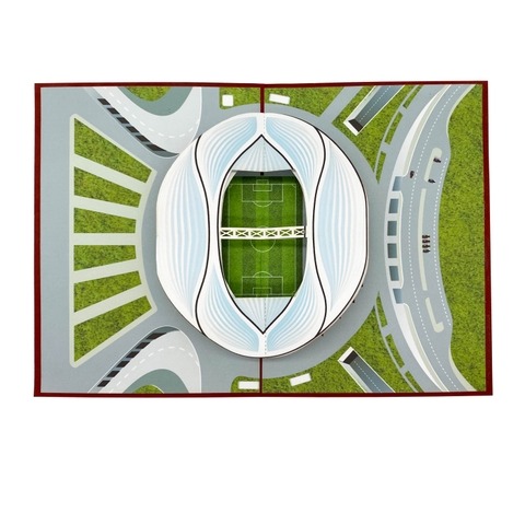 Thiệp 3D hình sân vận động Al Janoub