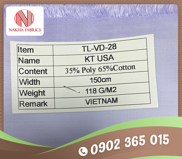 Vải KT USA TL-VD-28 - Nam Khánh Fabrics - Công Ty TNHH Nam Khánh Fabrics