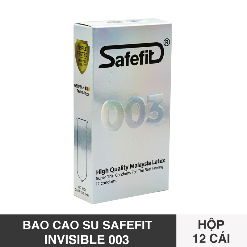 Bao cao su Safefit 003 hộp 12 cái - Vật Tư Y Tế VRT - Công Ty TNHH Công Nghệ Cao Su Việt Nam