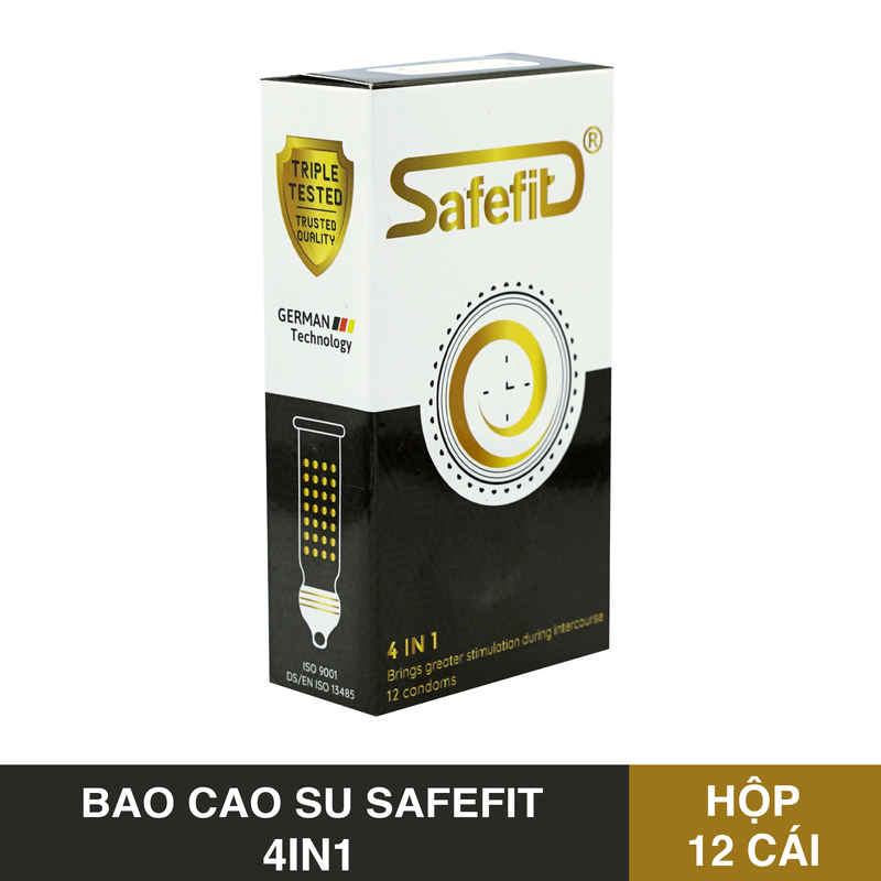 Bao cao su Safefit 4in1 hộp 12 cái - Vật Tư Y Tế VRT - Công Ty TNHH Công Nghệ Cao Su Việt Nam