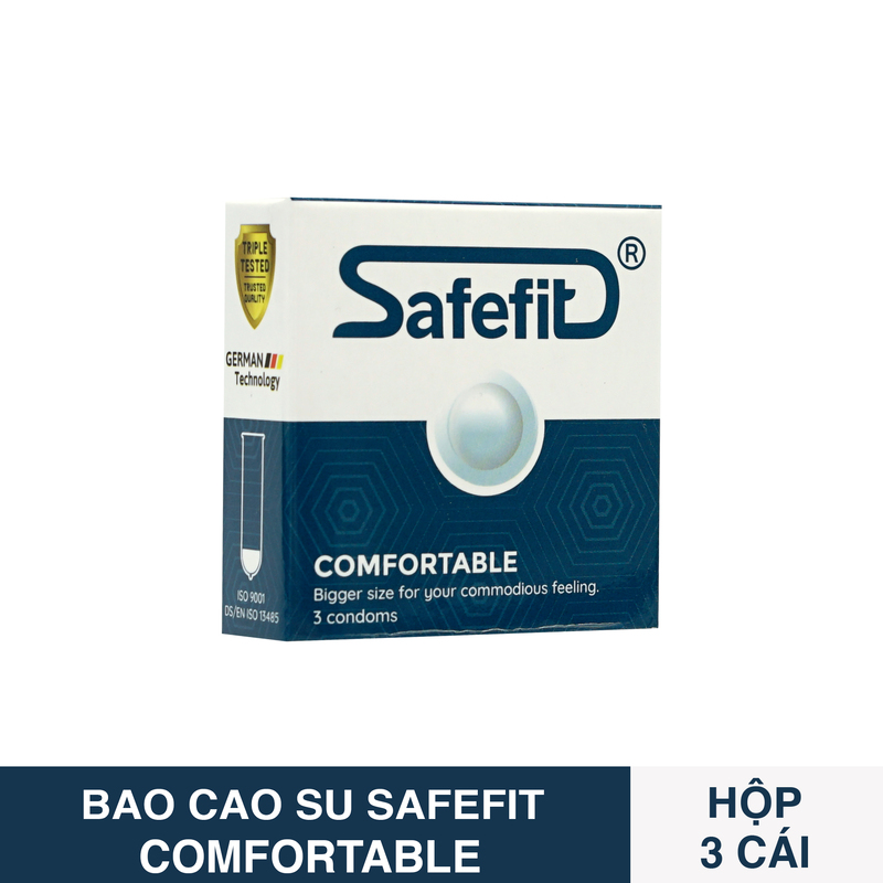 Bao cao su Safefit Comfortable hộp 3 cái