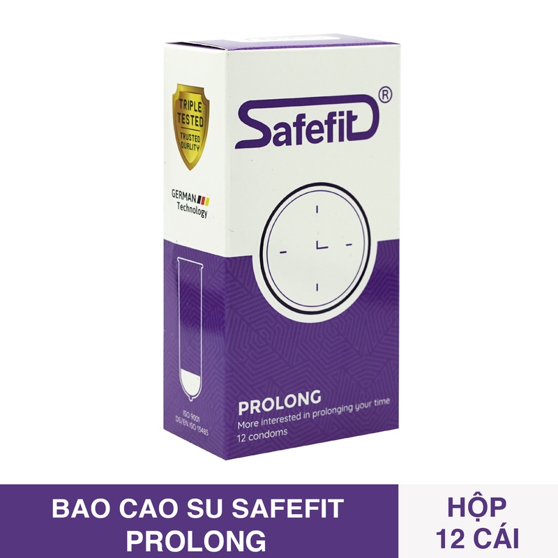Bao cao su Safefit Prolong hộp 12 cái - Vật Tư Y Tế VRT - Công Ty TNHH Công Nghệ Cao Su Việt Nam