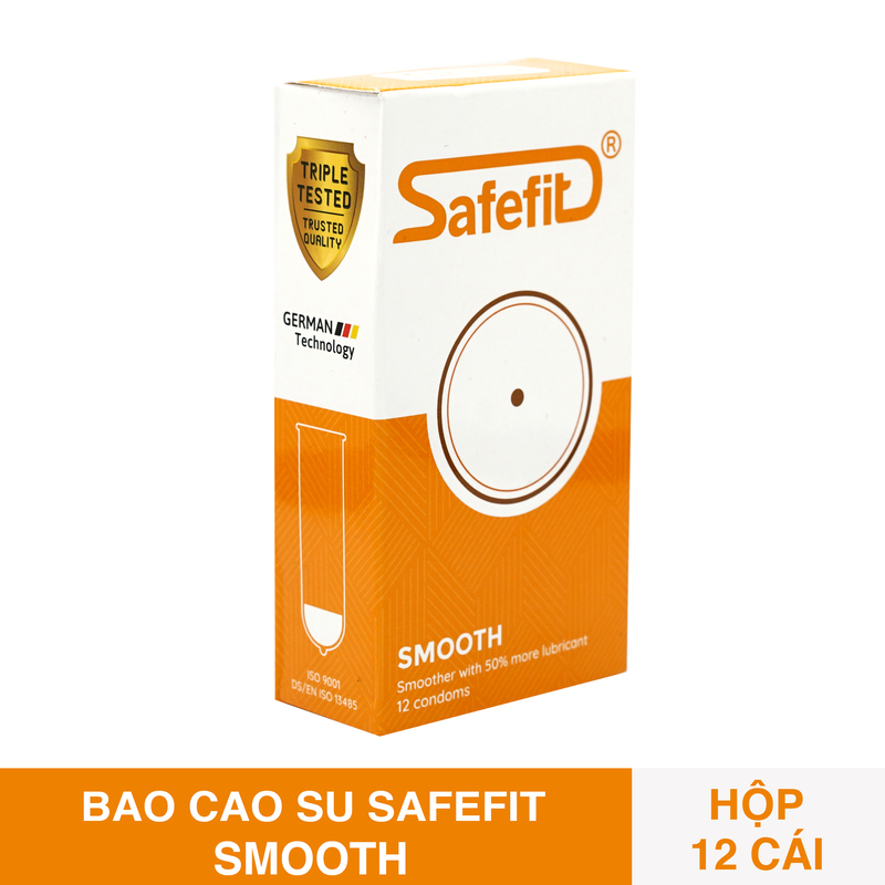 Bao cao su Safefit Smooth hộp 12 cái - Vật Tư Y Tế VRT - Công Ty TNHH Công Nghệ Cao Su Việt Nam