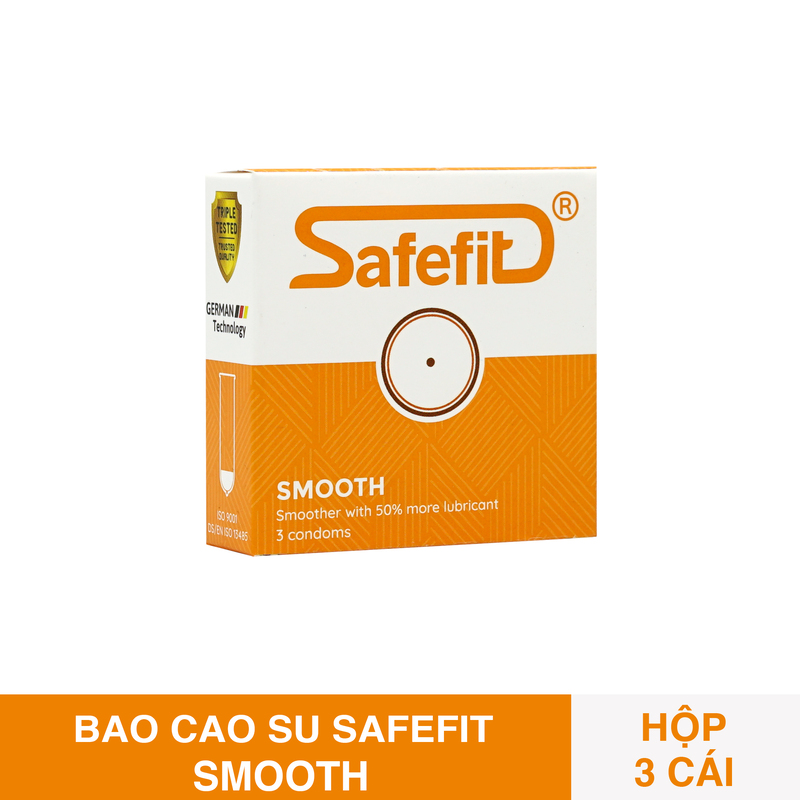 Bao cao su Safefit Smooth hộp 3 cái