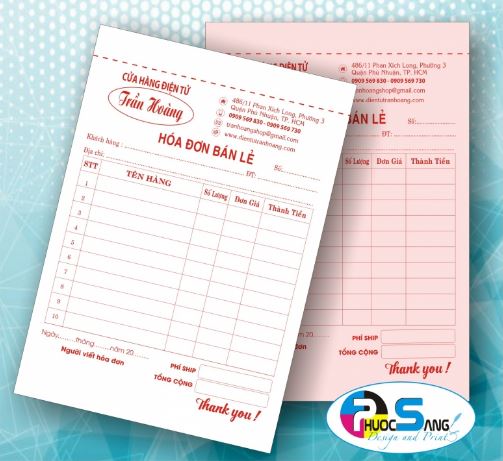 In biểu mẫu - In ấn Phước Sang - Công Ty TNHH Dịch Vụ In Phước Sang