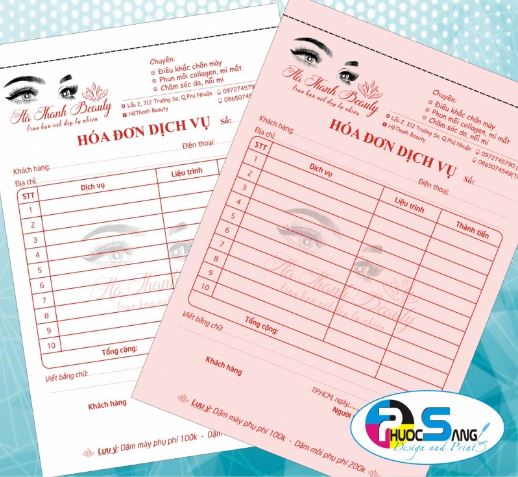 In biểu mẫu - In ấn Phước Sang - Công Ty TNHH Dịch Vụ In Phước Sang