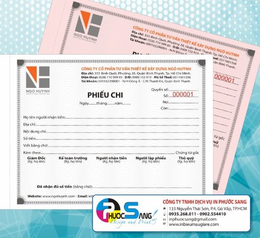 In biểu mẫu - In ấn Phước Sang - Công Ty TNHH Dịch Vụ In Phước Sang