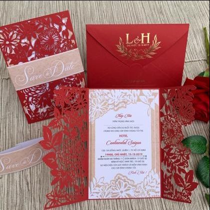 In thiệp mời màu đỏ gân - In ấn Phước Sang - Công Ty TNHH Dịch Vụ In Phước Sang