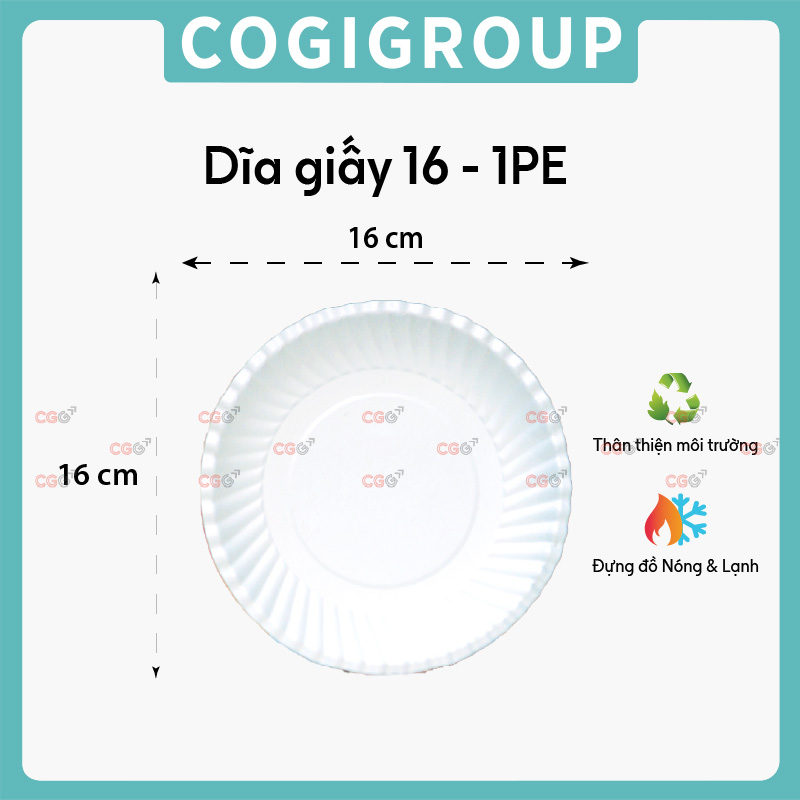 Dĩa giấy 16 - 1PE
