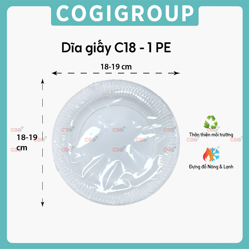 Dĩa giấy 18 - 1PE