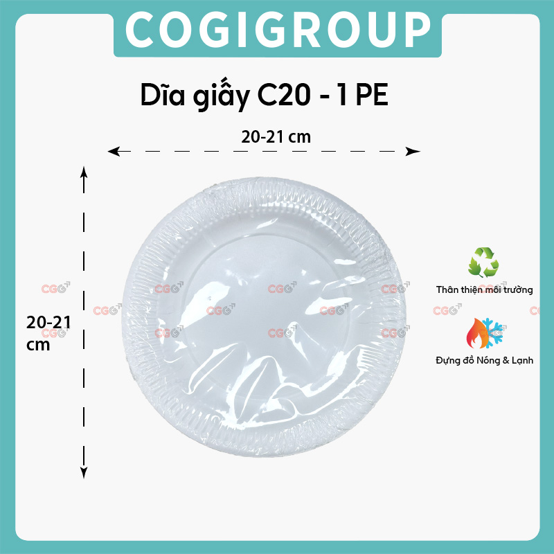 Dĩa giấy 20 - 1PE